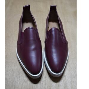 Everlane Burgundy Leather Slip-On Loafers Made in Italy 6.5